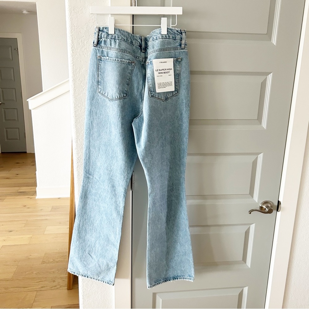NWT Frame Le Super High Mini Boot Cut Jeans in Rossum 1year Revolve - Picture 4 of 7
